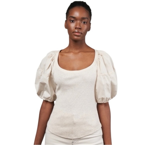 Ulla Johnson Tops - Ulla Johnson - Cream Puff Sleeve
Harlowe Pullover Blouse Sz S